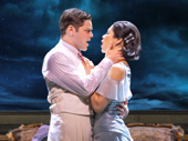 Jeremy Jordan as Jay Gatsby and Eva Noblezada as Daisy Buchanan in The Great Gatsby.