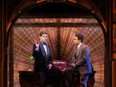Jeremy Jordan as Jay Gatsby and Noah J. Ricketts as Nick Carraway in The Great Gatsby.